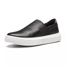 SLIP-ON MASCULINO CASUAL EM COURO PRETO-SMOKE
