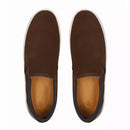Slip-On Masculino Casual Em Couro Marrom - PRETO