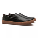 SLIP-ON MASCULINO CASUAL EM COURO PRETO - CACAU