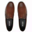 SLIP-ON MASCULINO CASUAL EM COURO MARROM - CACAU