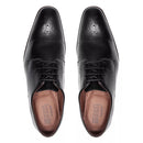 Sapato Derby Masculino Social Em Couro Preto - LASER