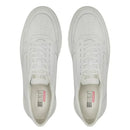 TÊNIS MASCULINO CASUAL EM COURO BRANCO COM CONFORTO