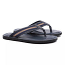 Chinelo Masculino Casual Em Couro Azul - MARINHO