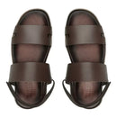 SANDÁLIA MASCULINA CASUAL EM COURO MARROM - SKAR CAFE